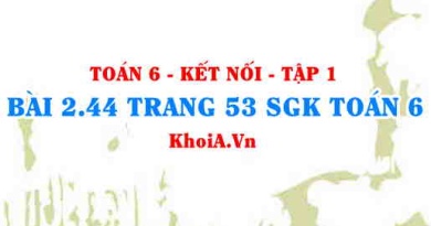 Bài 2.44 trang 53 SGK Toán 6 tập 1 Kết nối tri thức